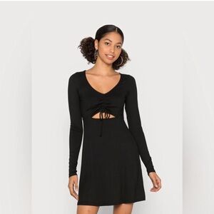 Hollister Cut-out Cinch Tie Front Mini Dress